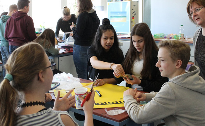 Plakatgestaltung bei den Gutenberg-Tagen, Gutenberg-Schule Berlin